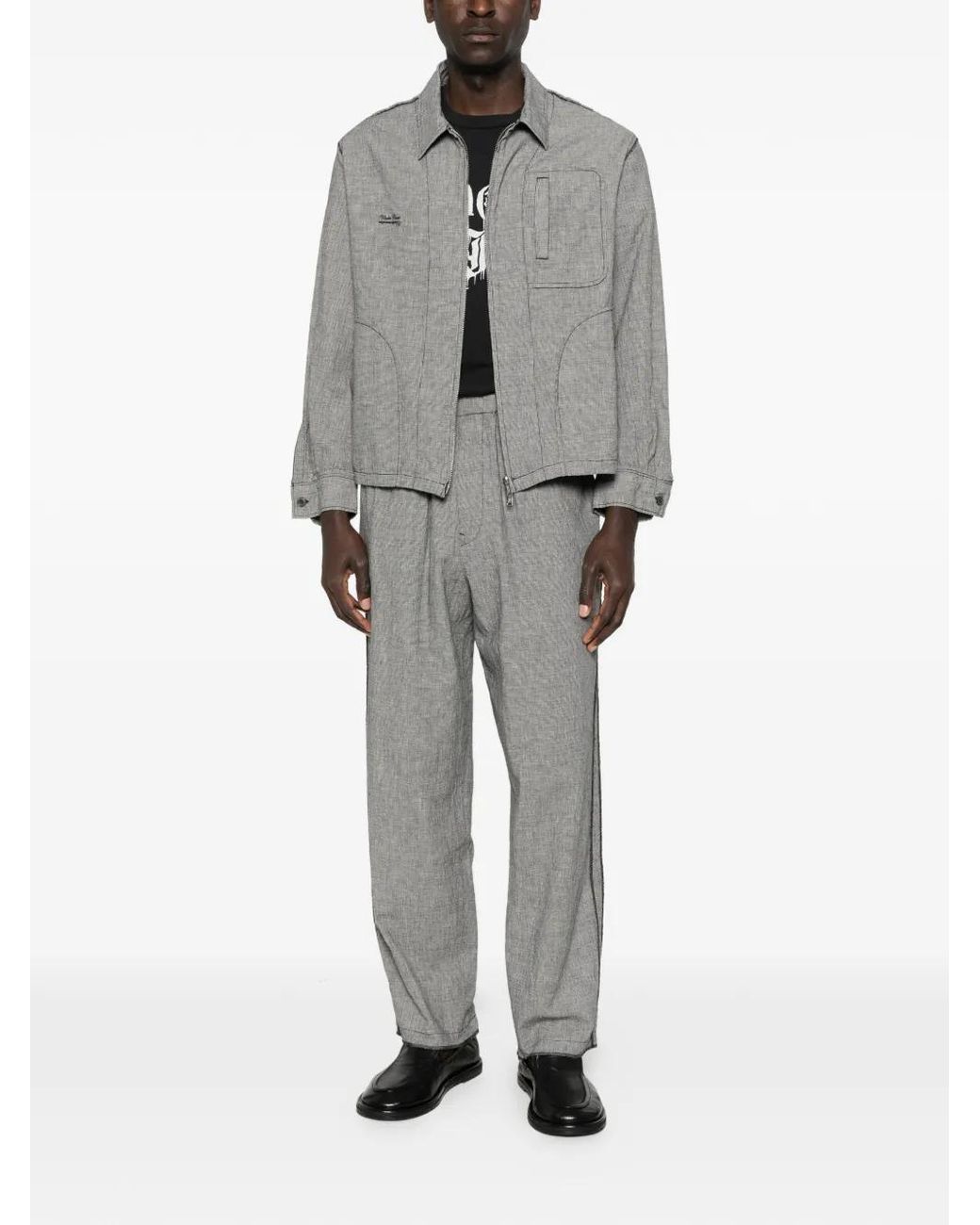 Undercover Gray Surchemise À Fermeture Zippée for men