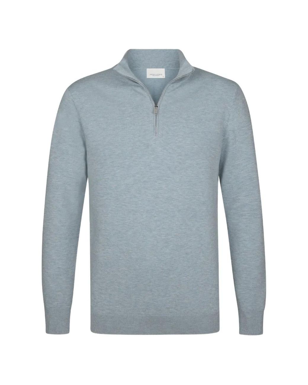 Profuomo Blue Quarter-Zip Sweater for men