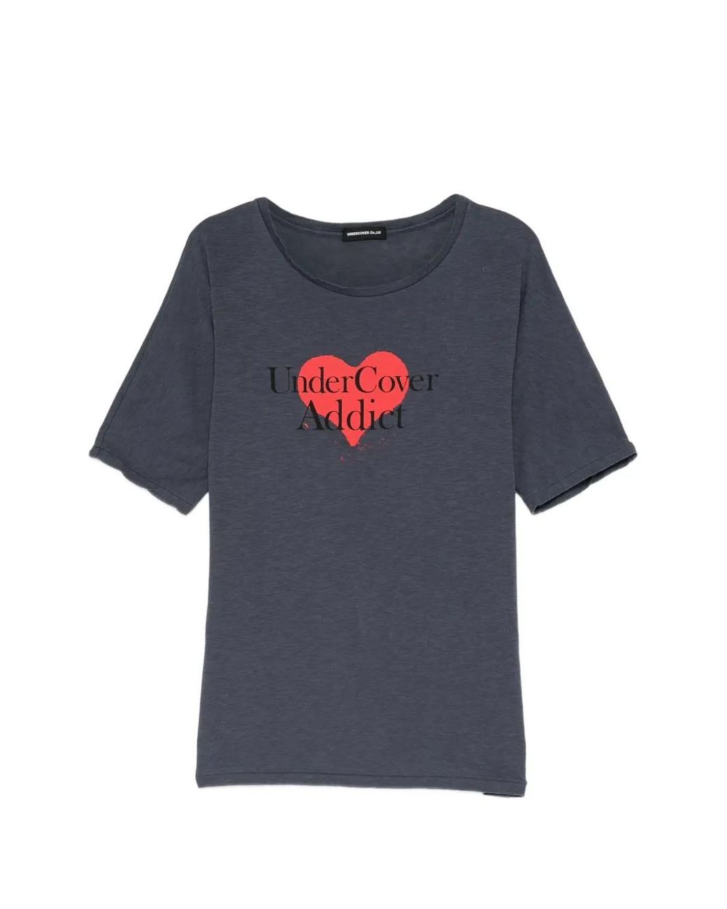 Undercover Blue Heart-Print T-Shirt