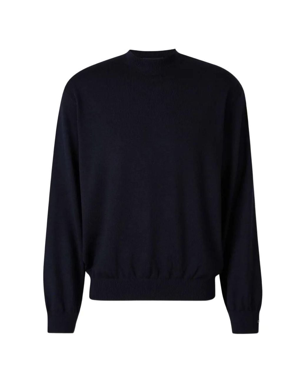 Balenciaga Blue Mock-Neck Long-Sleeve Sweater for men