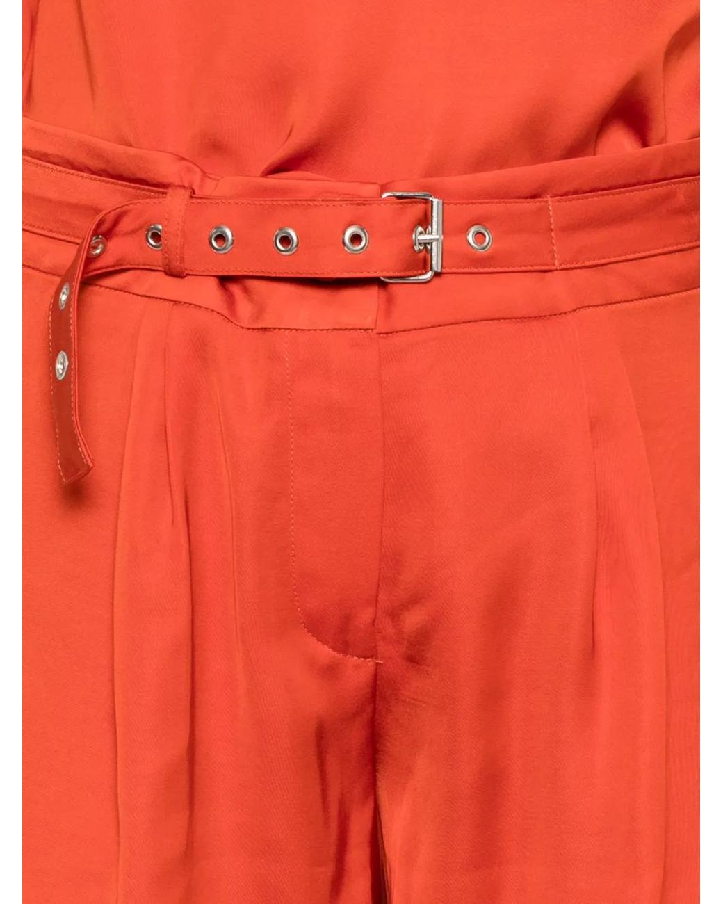 IRO Red Belted Pleated Shorts