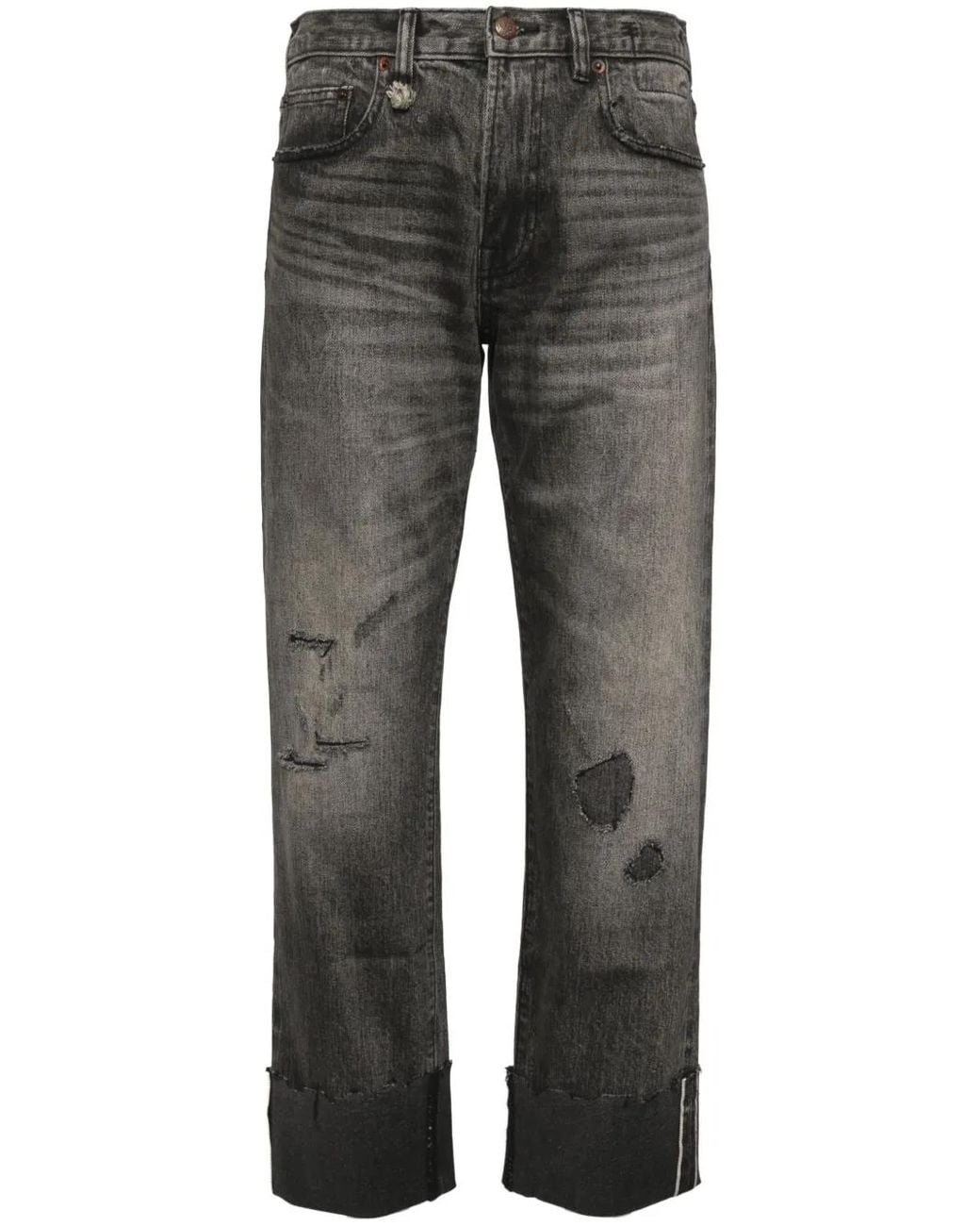 R13 Gray Romeo Cuffed Jeans