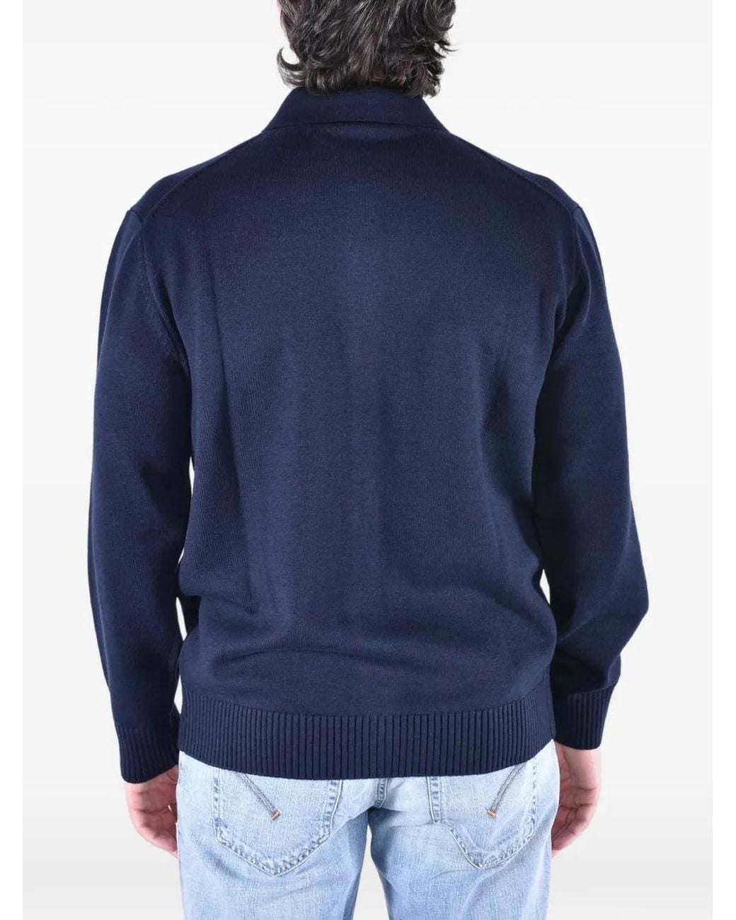 Kangra Blue Button-Up Flap-Pocket Jacket for men