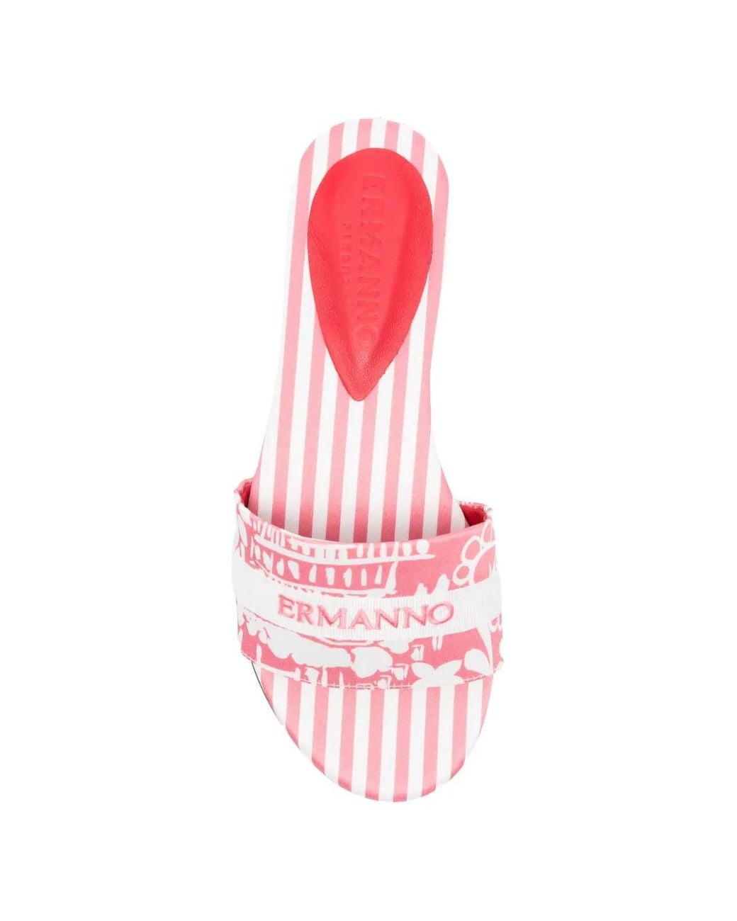 ERMANNO FIRENZE Pink Sandales À Logo Brodé
