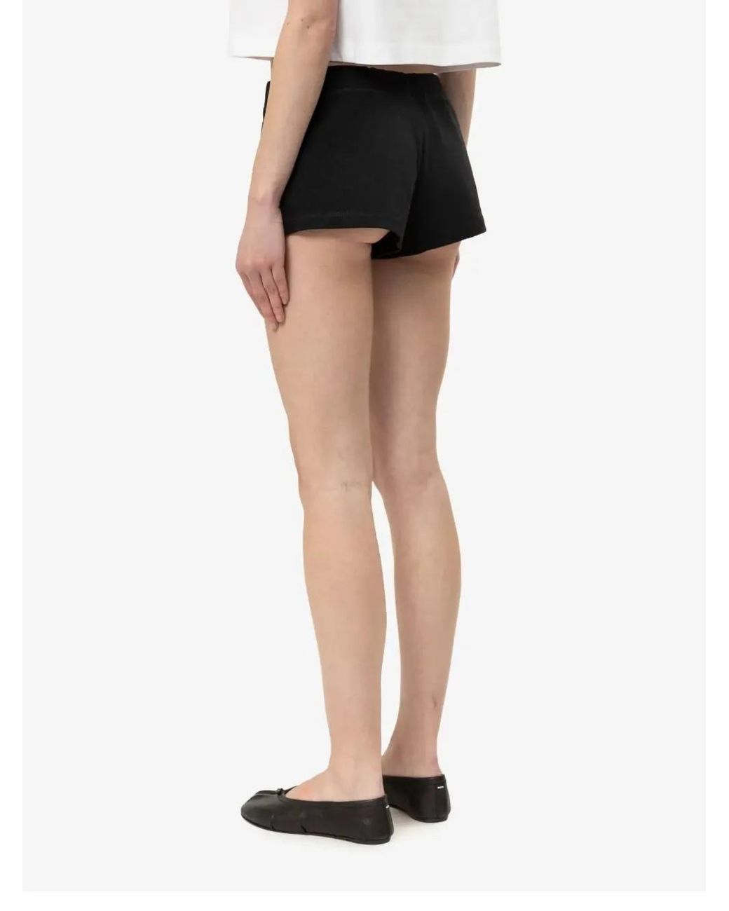 Entire studios Black Drawstring Mini Shorts