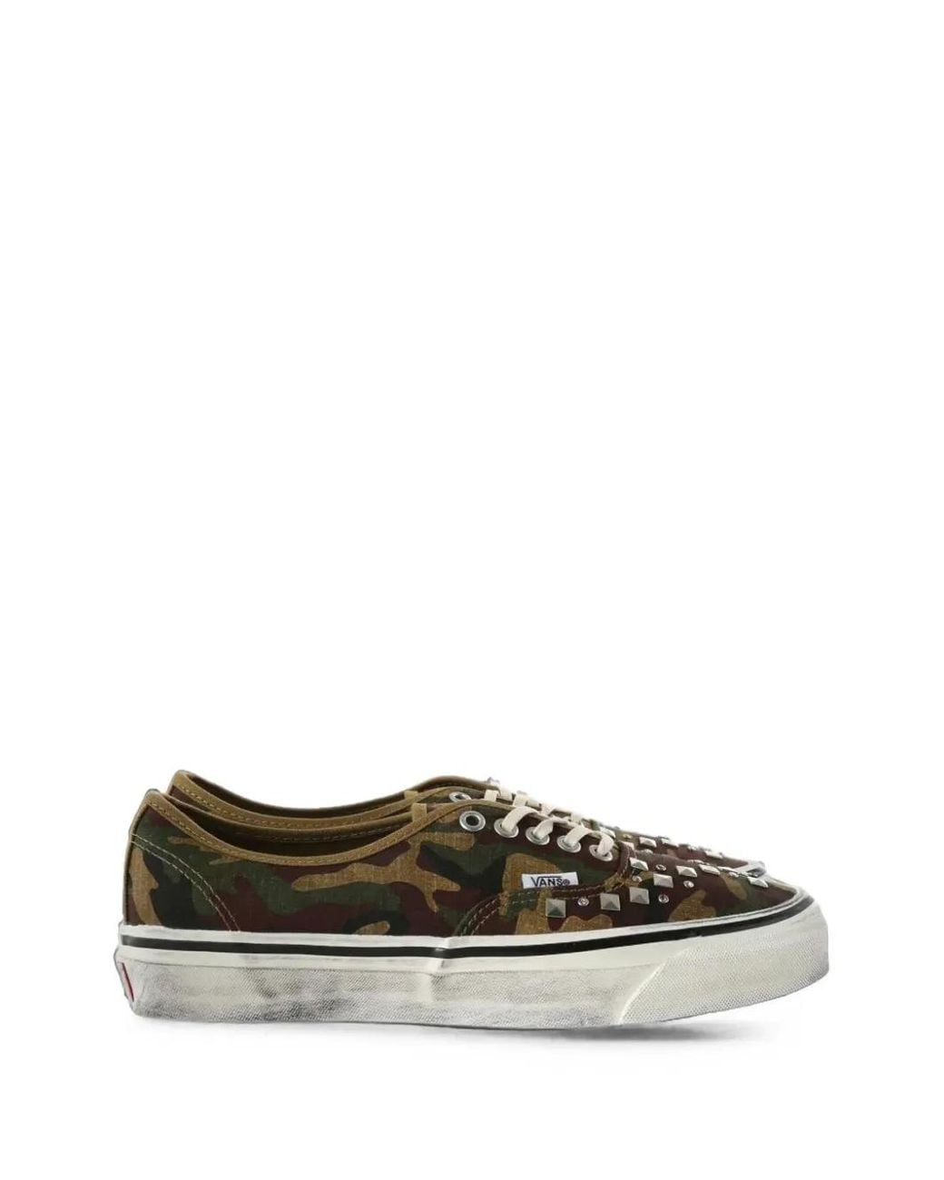 Vans Green Authentic Camouflage-Print Sneakers for men