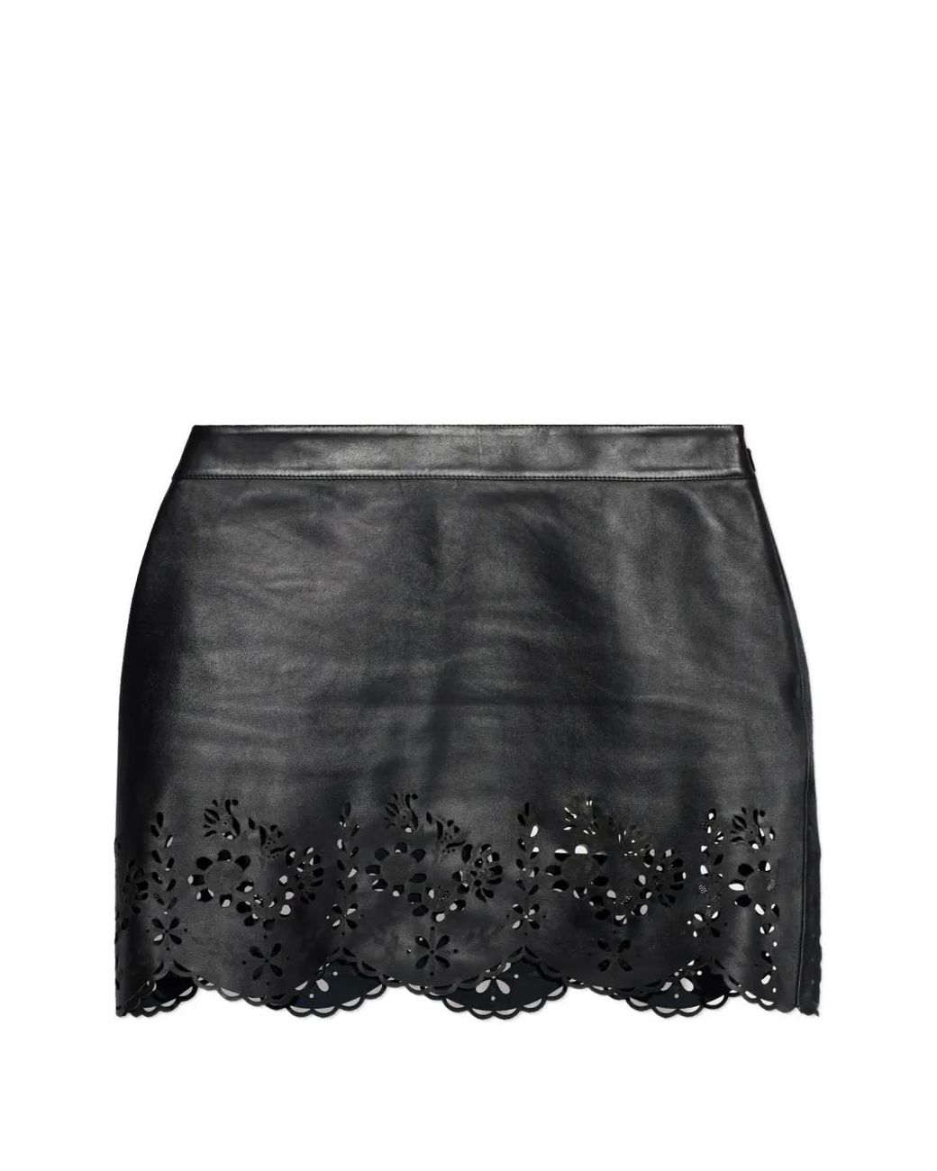 Isabel Marant Black Leather Skirt 'Natea'