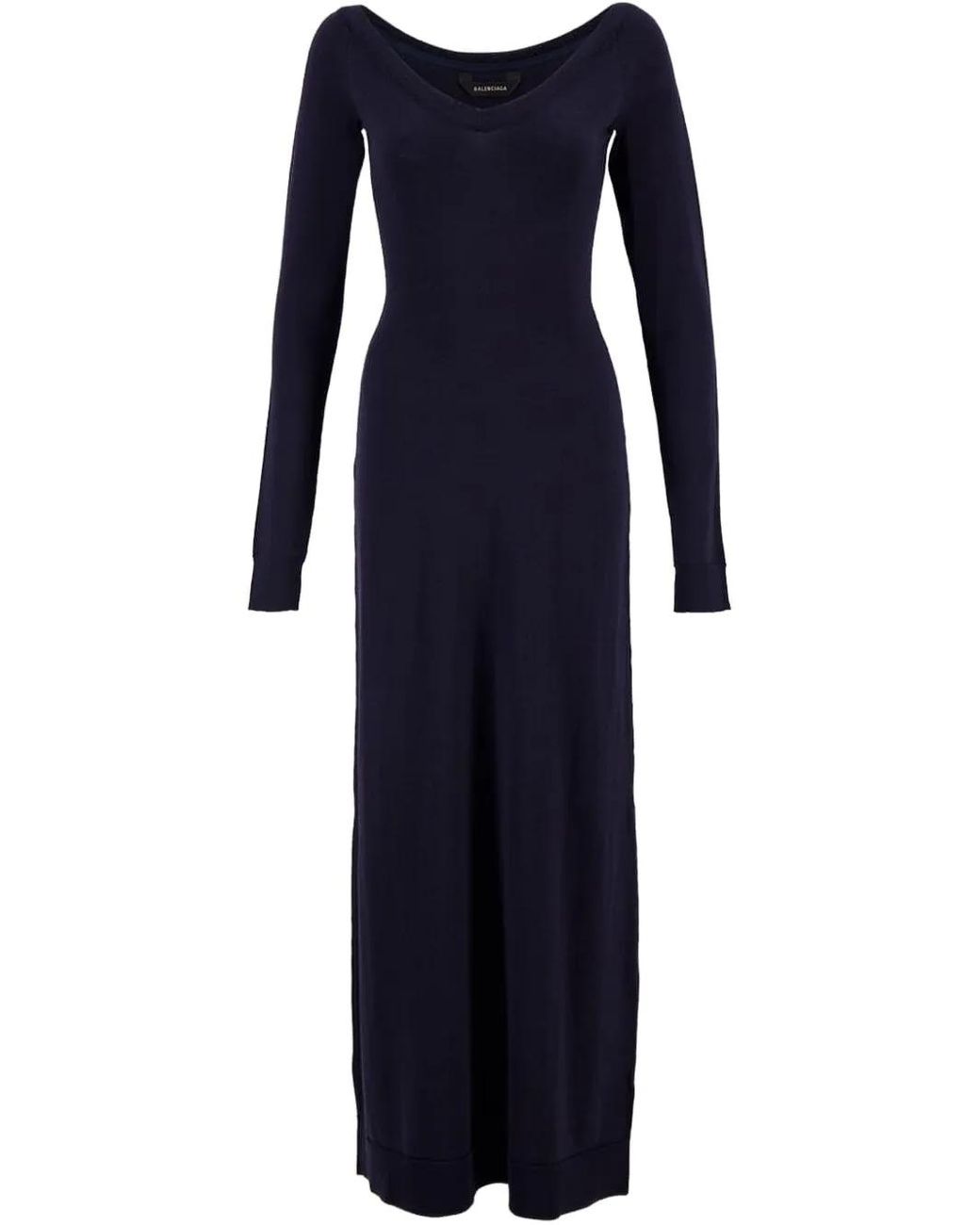 Balenciaga Blue Wool-Blend Dress
