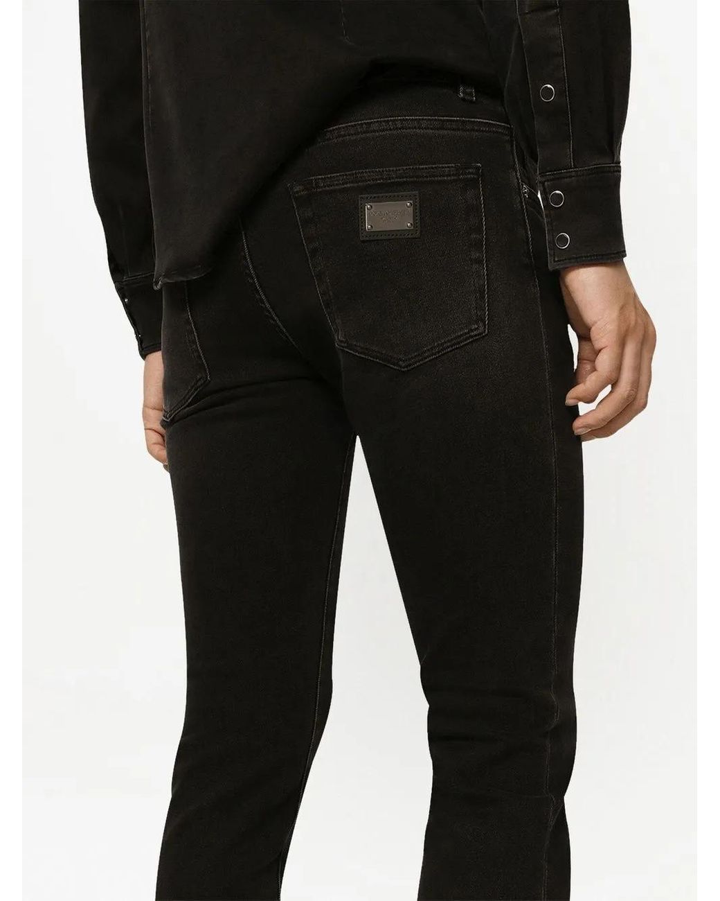 Dolce & Gabbana Black Denim Cotton Jeans for men