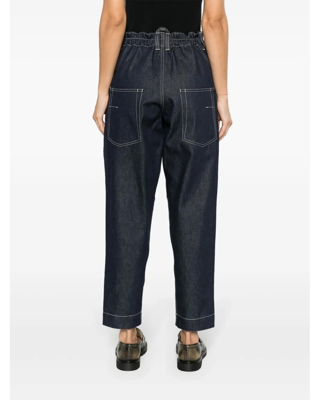 Toogood Blue Engineer High-Rise Tapered Jeans