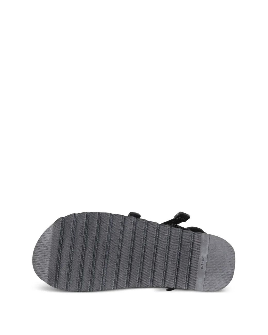 Suicoke Black Touch-Strap Flat Sandals