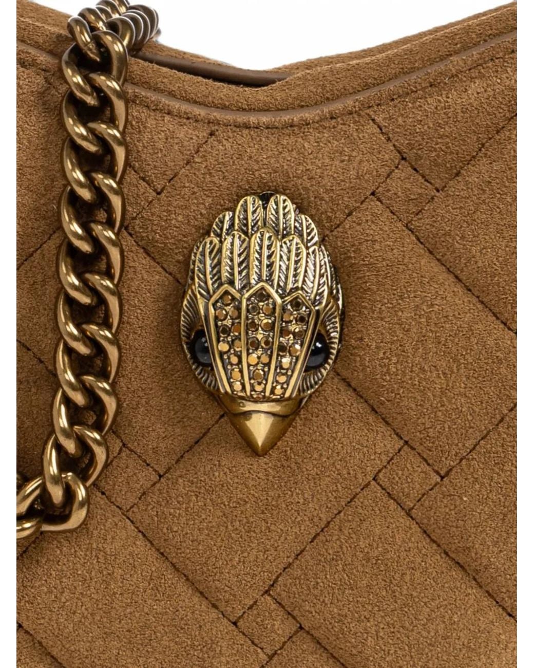 Kurt Geiger Brown Kensington Heart Woven Mini Bag