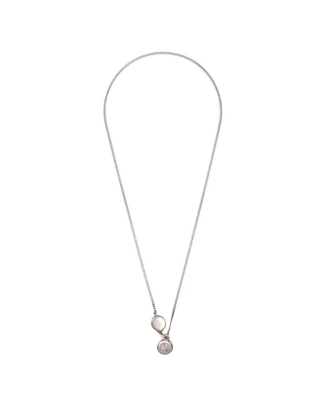 Werkstatt:münchen White Hidden Plate Necklace