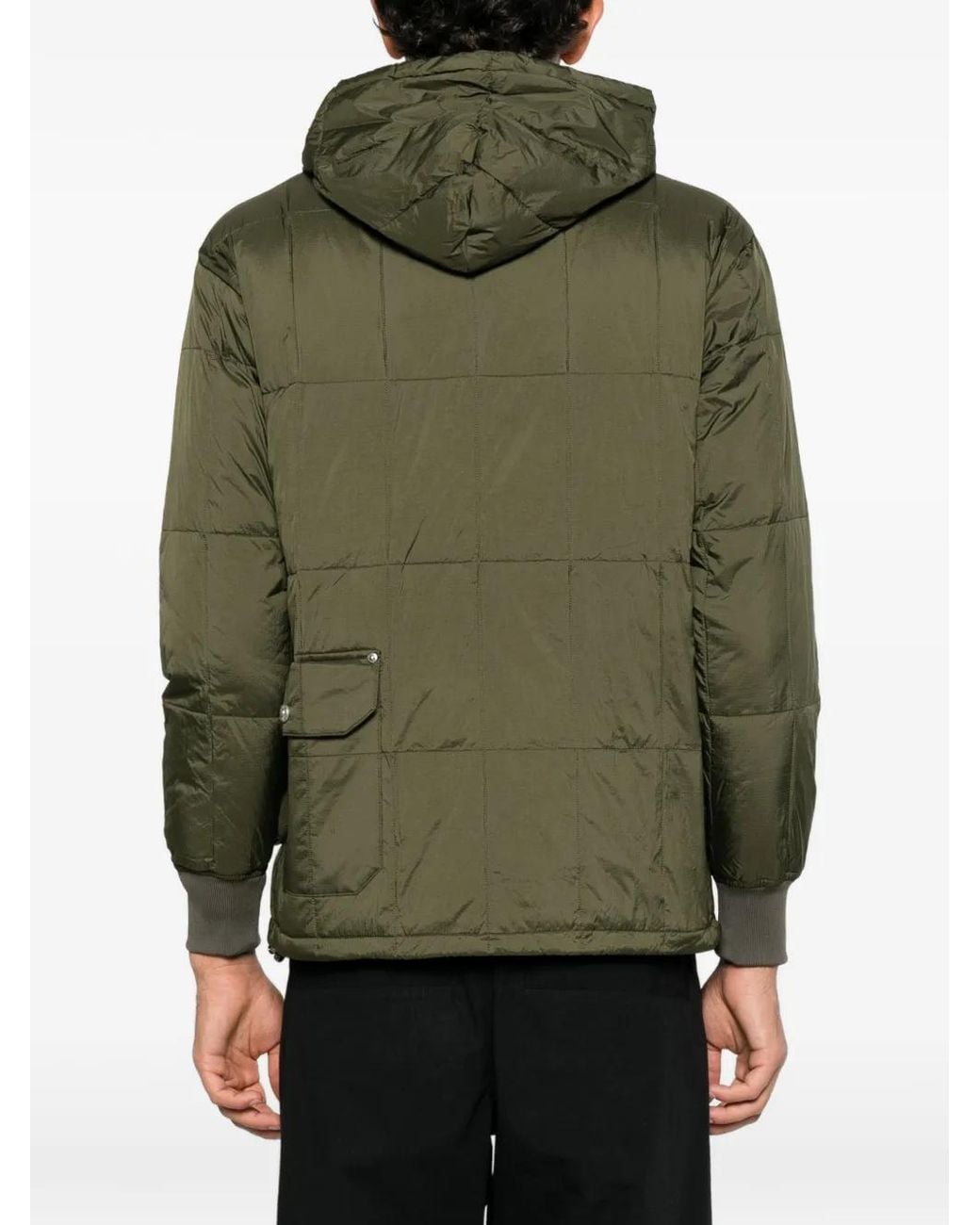 Taion Green Quilted Hooded Jacket for men