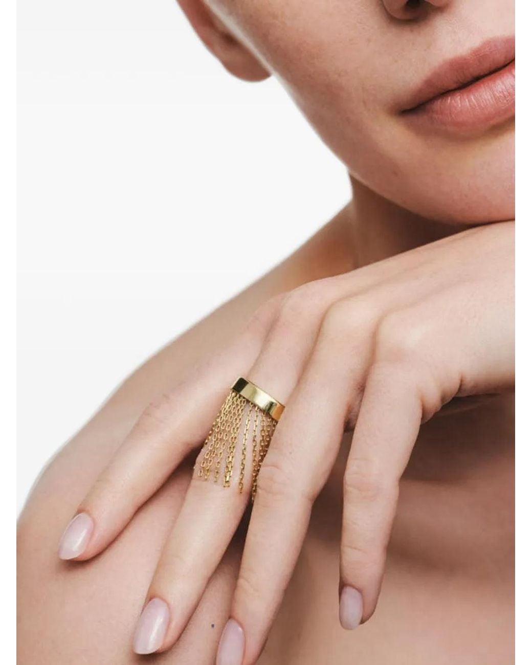 Guzema Natural Hidden Beauty Chainfall Ring