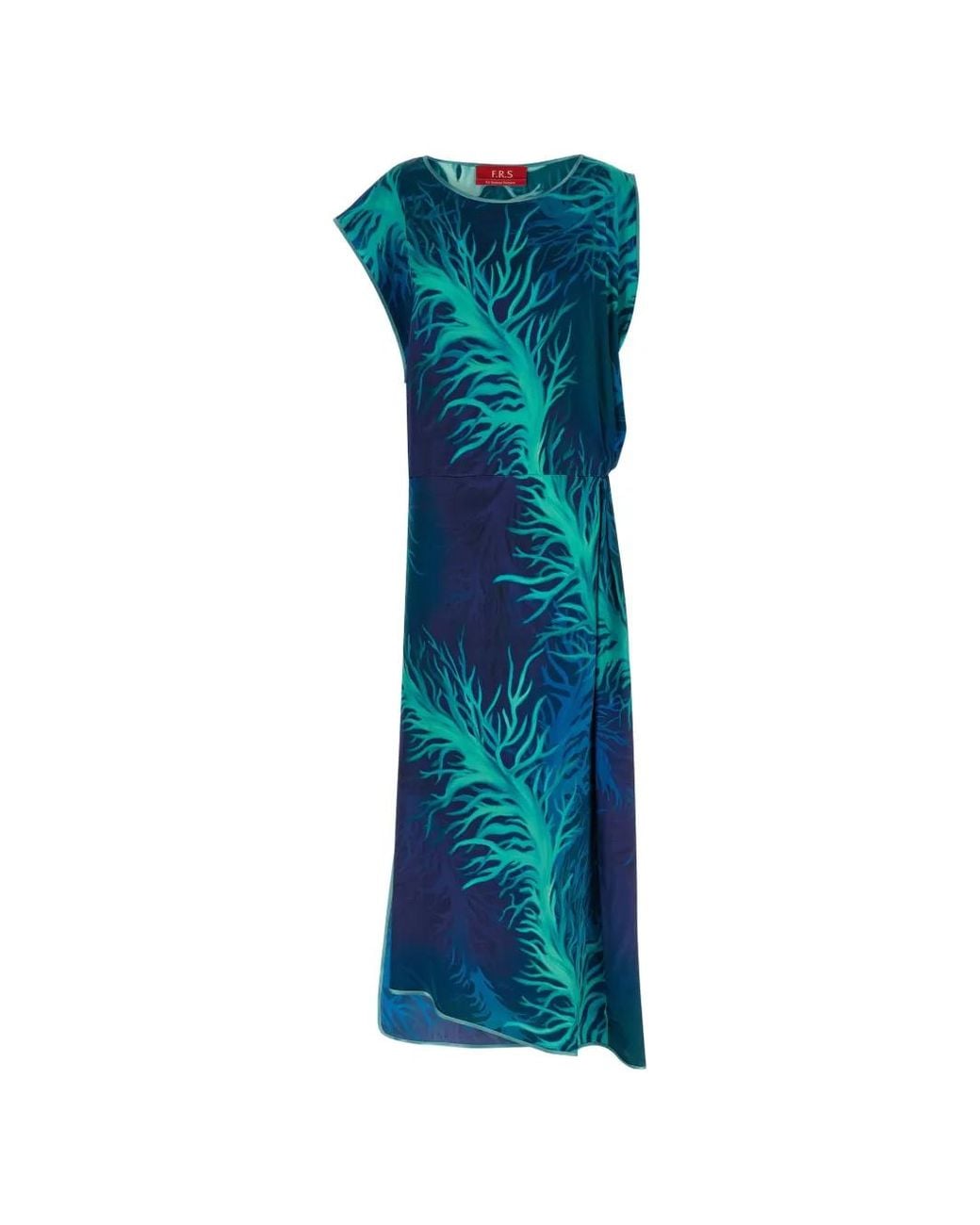 F.R.S For Restless Sleepers Blue Briseide Draped Dress