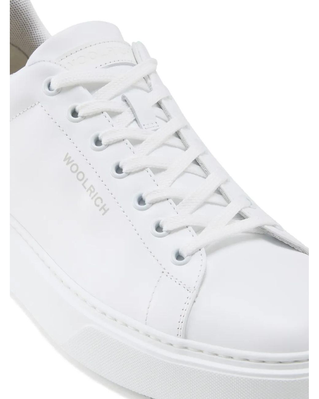 Woolrich White Classic Court Sneakers for men
