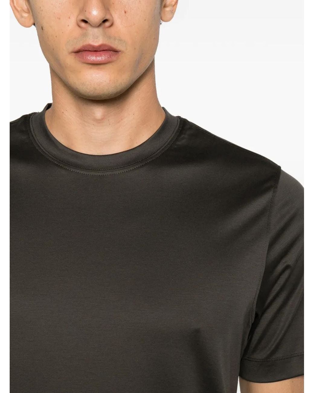 Alberto Gozzi Gray Crew-Neck T-Shirt for men