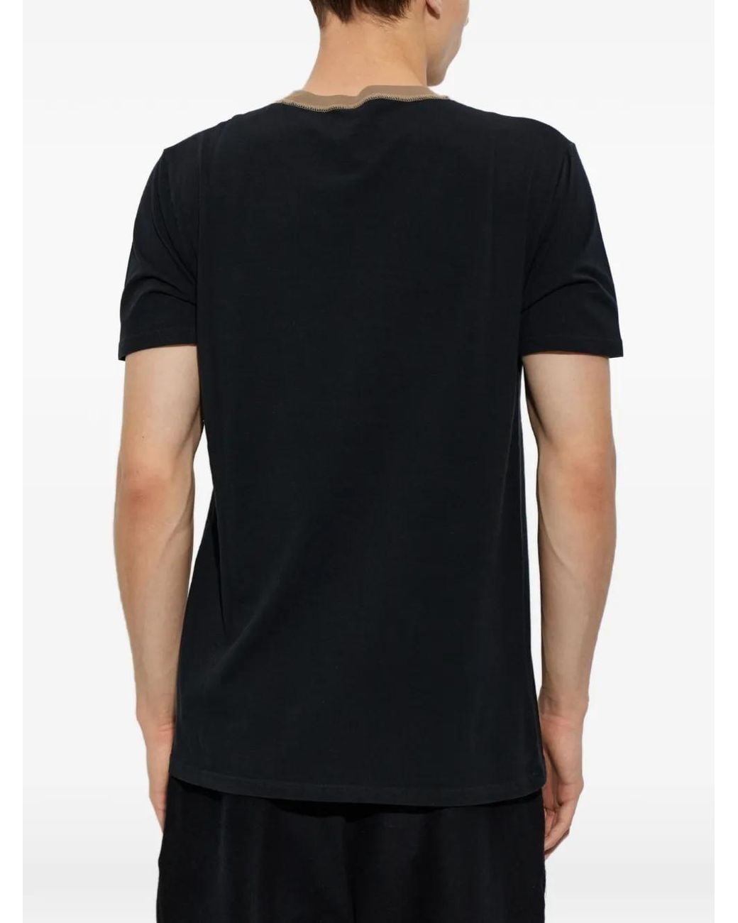 Moschino Black Active Logo-Patch T-Shirt for men