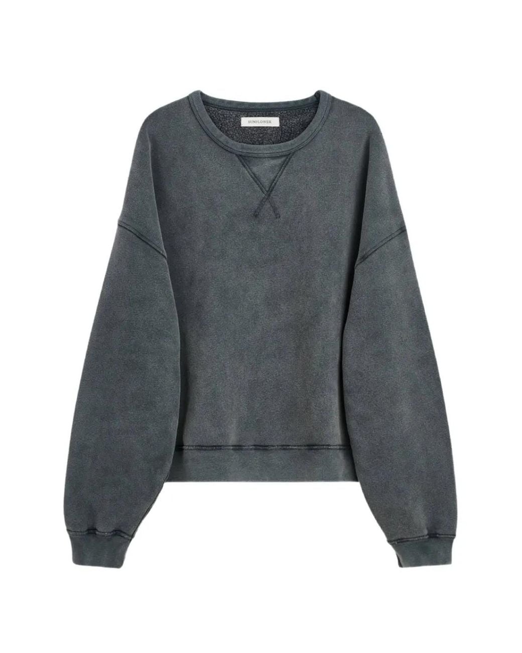 sunflower Gray Cropped Washed-Fleece Sweater for men