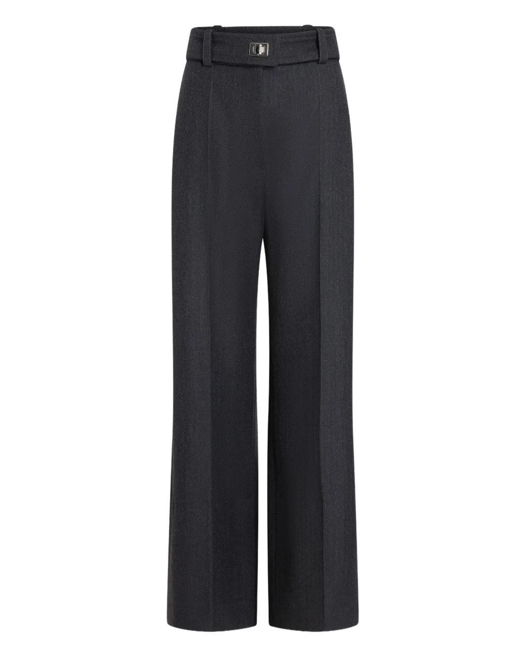 Patou Blue Virgin-Wool Trousers