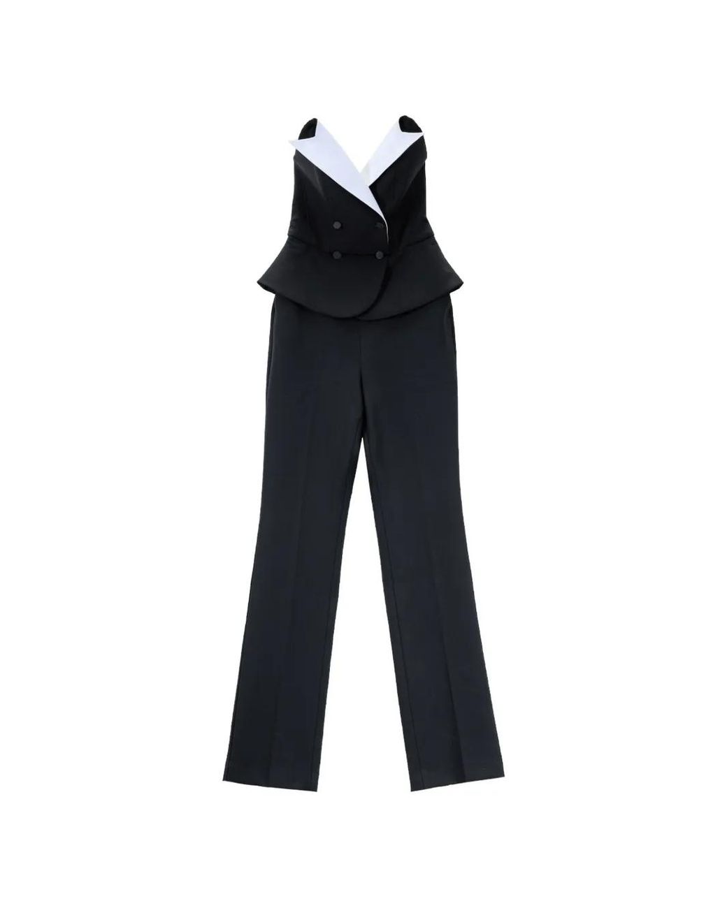 Karl Lagerfeld Blue Karl Studio Double-Breasted Jumpsuit