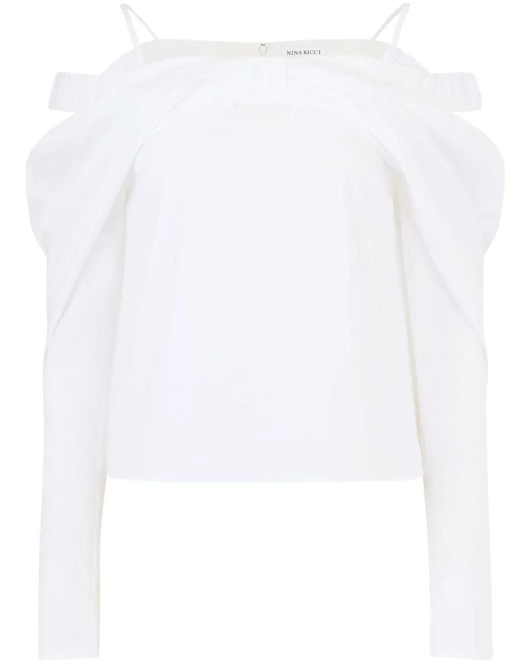 Nina Ricci White Off-Shoulder Blouse