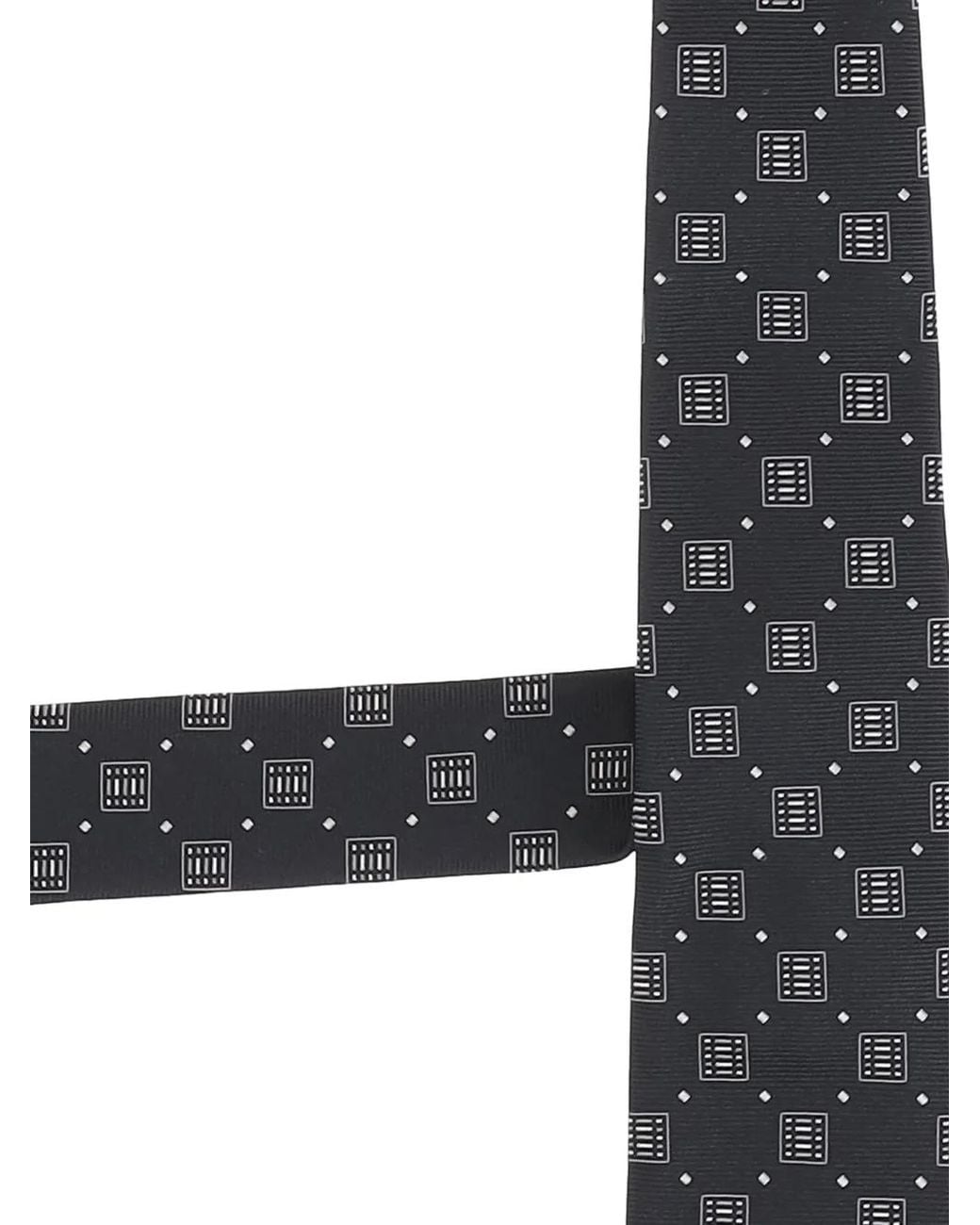Boss Black Geometric-Pattern Tie for men