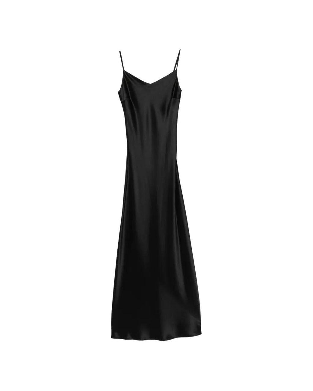 IVORY PARIS Black V-Neck Slip Midi Dress