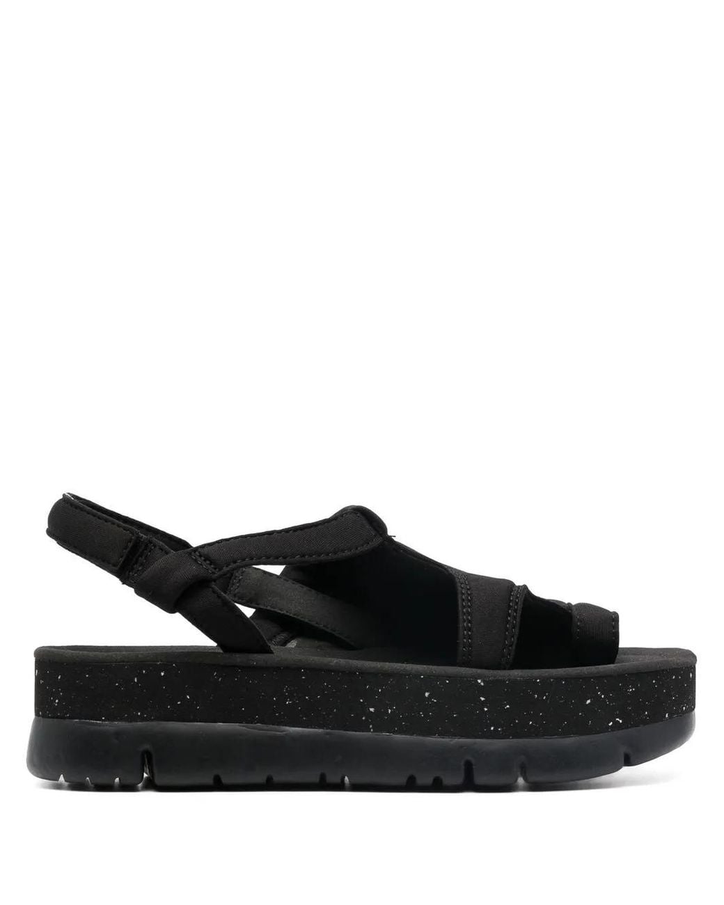 Camper Black Oruga Up Open Toe Sandals