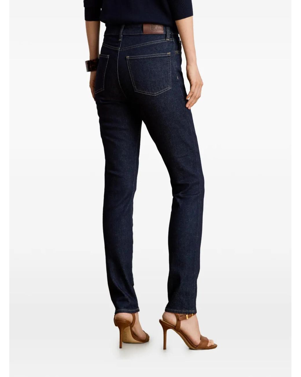 Ralph Lauren Blue High-Rise Skinny Jeans