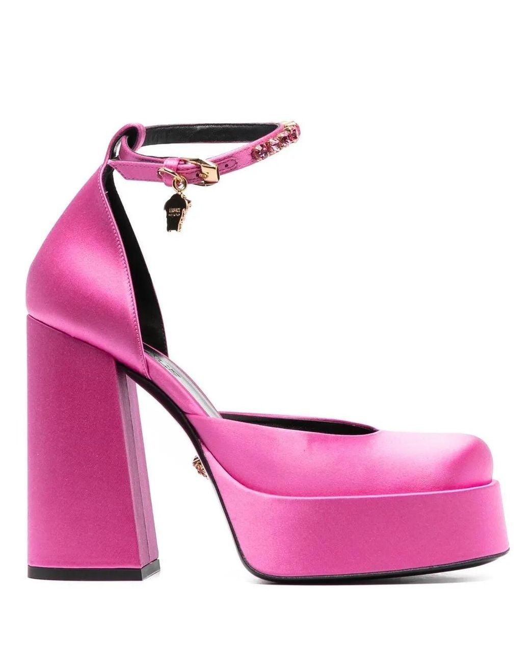 Versace Pink Medusa Aevitas Platform Pumps Shoes