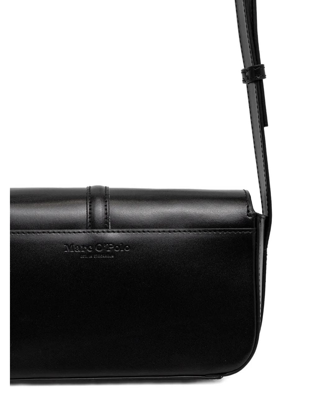 Marc O' Polo Black Rectangular Leather Cross Body Bag