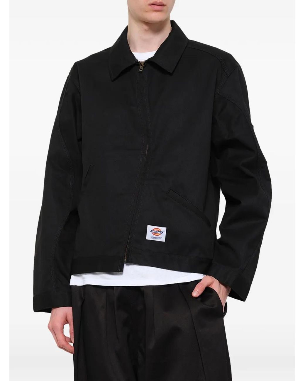 Undercover Black X Dickies Curved-Zip Jacket for men