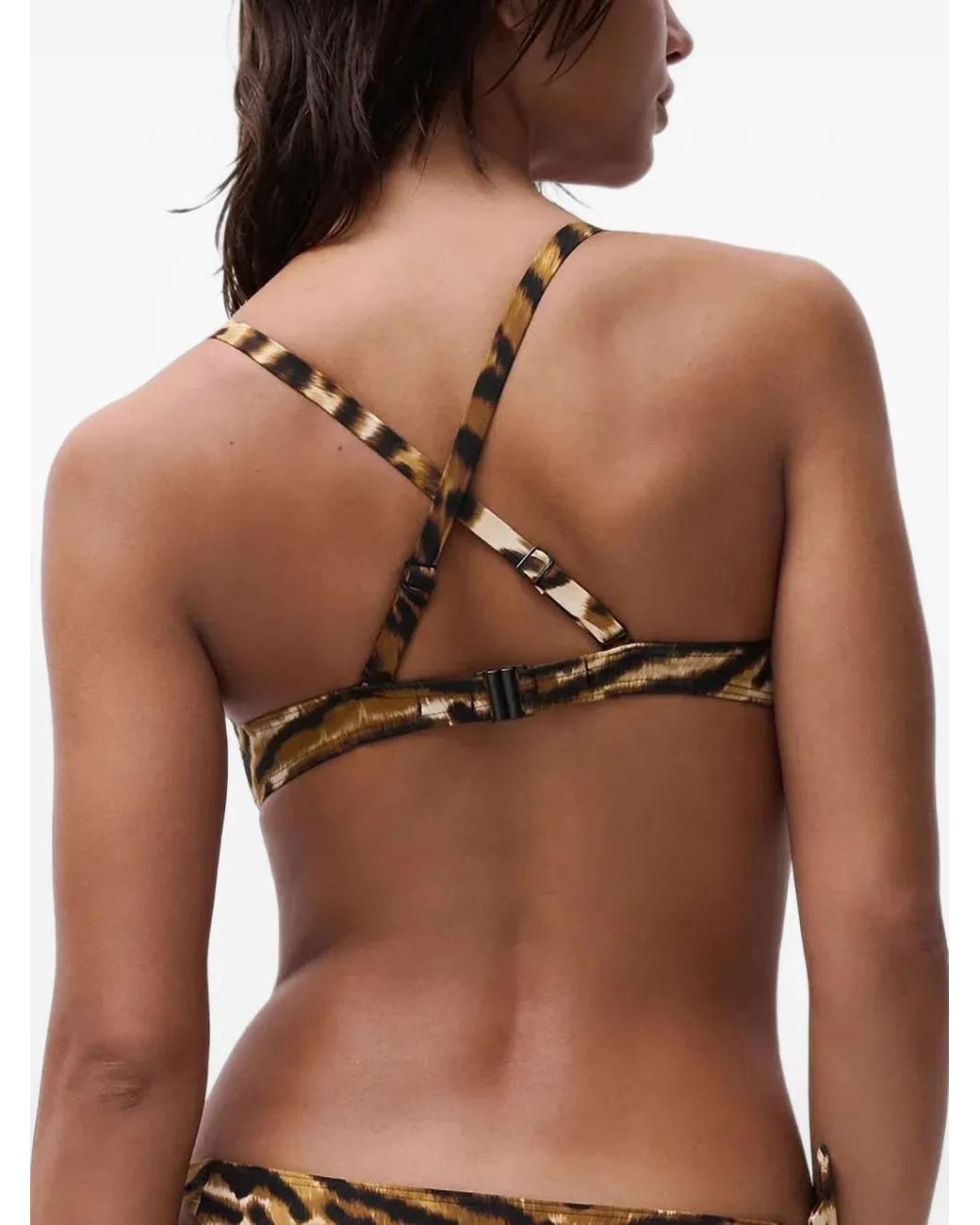 Chantelle Brown Vita Tiger-Print Bikini Top