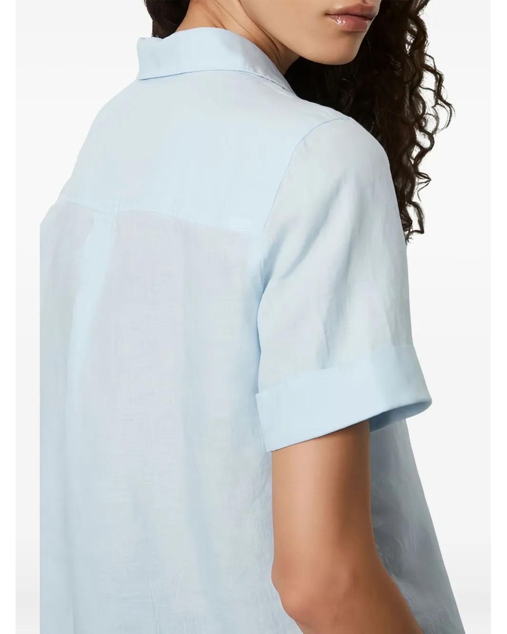 Marc O' Polo Blue Short-Sleeves Button-Up Shirt