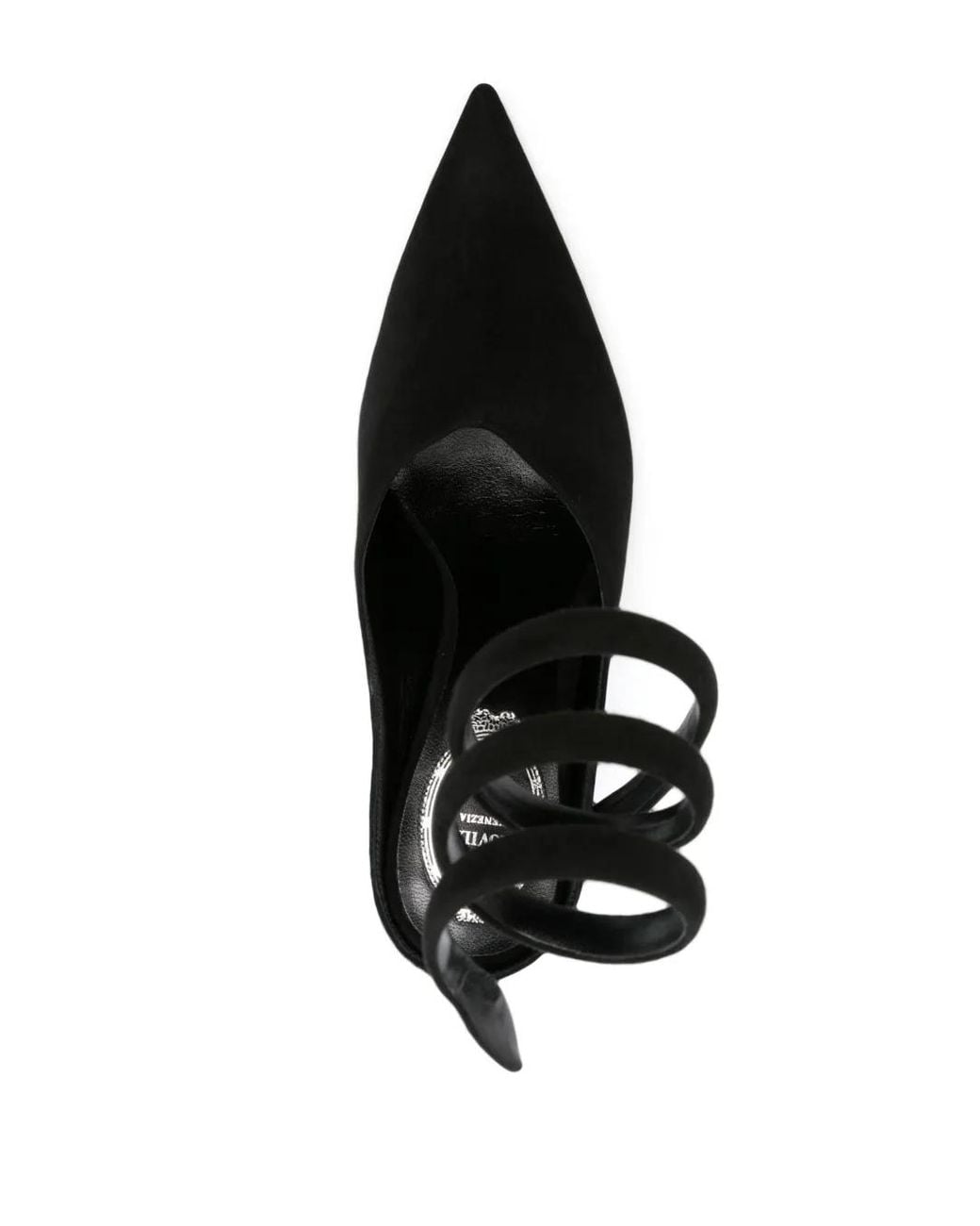 Rene Caovilla Black 75Mm Suede Pumps