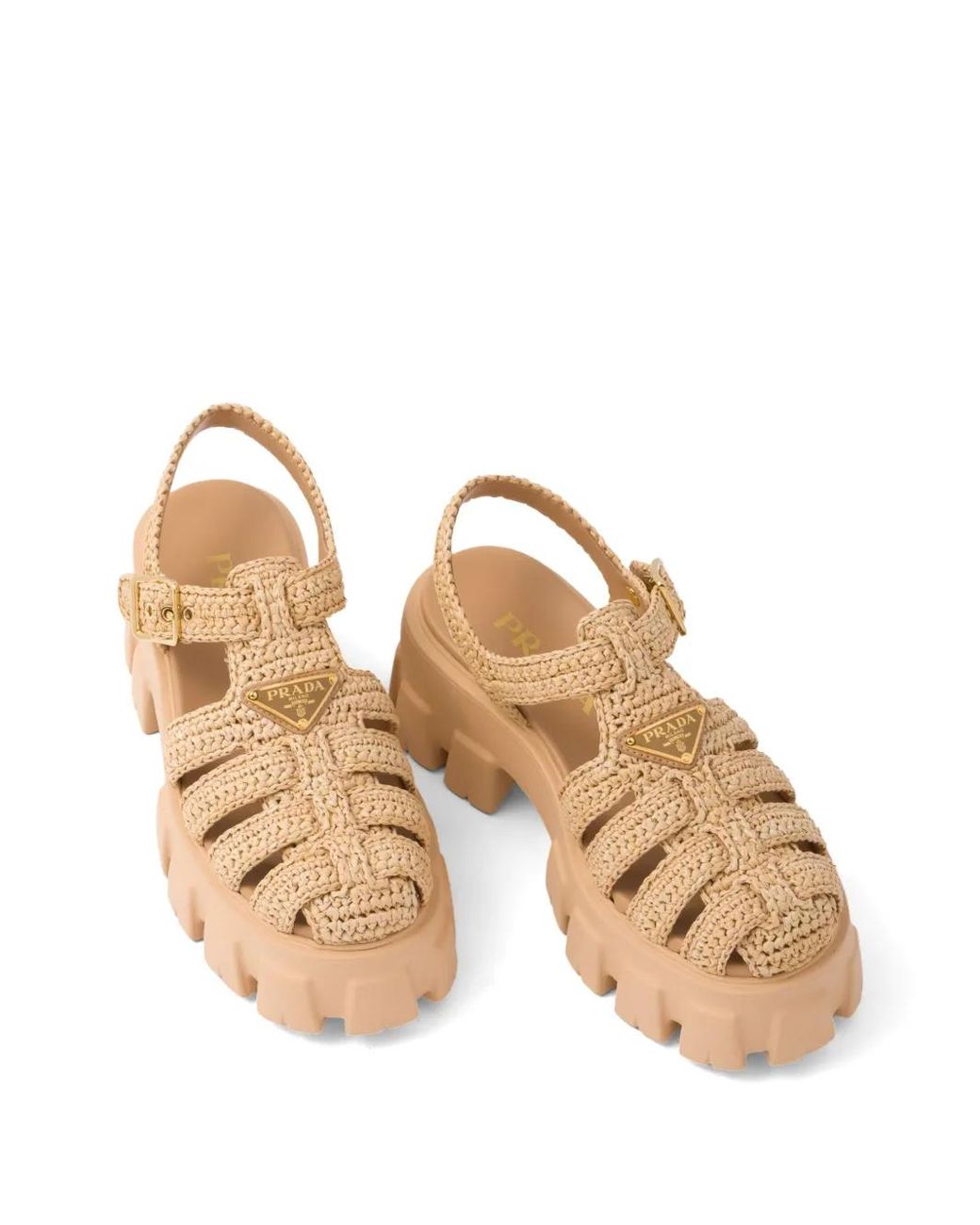 Prada Natural Sandalen Monolith