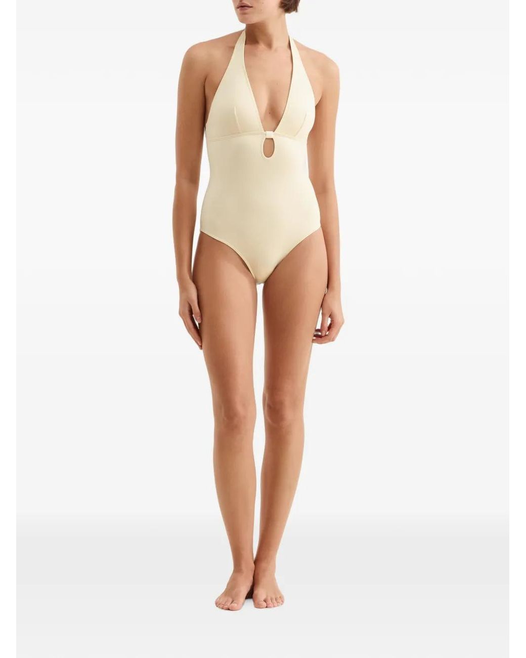 Eres White Harmony Halterneck Swimsuit