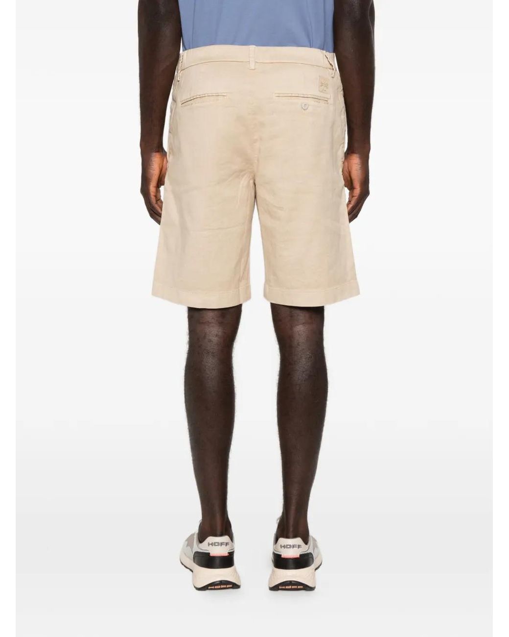 Jacob Cohen Natural Logo-Patch Shorts for men