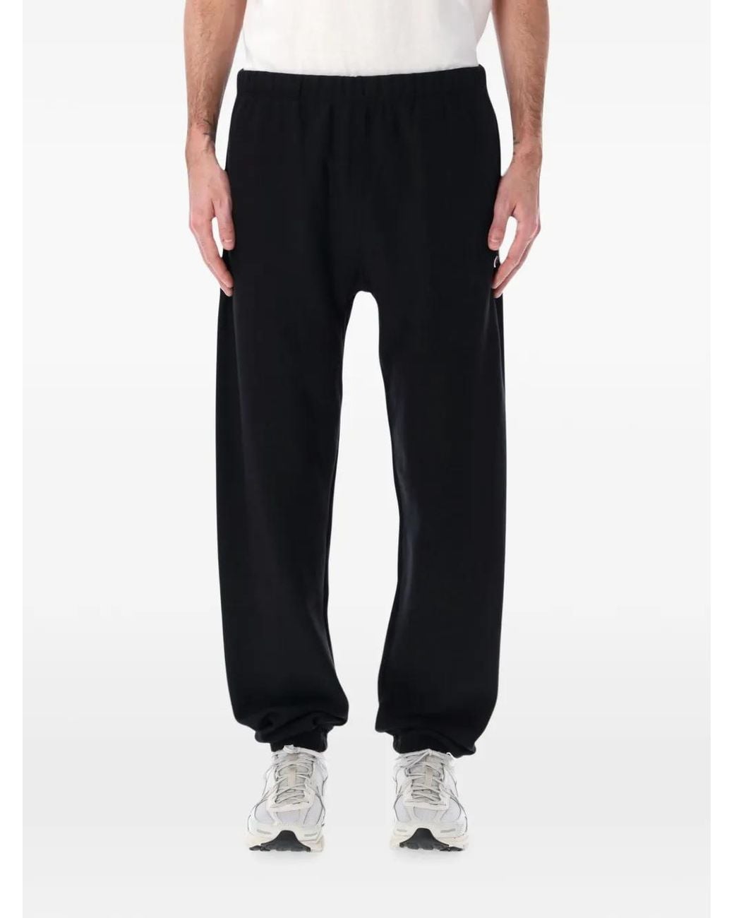 Champion Black Logo-Patch Track Pants for men