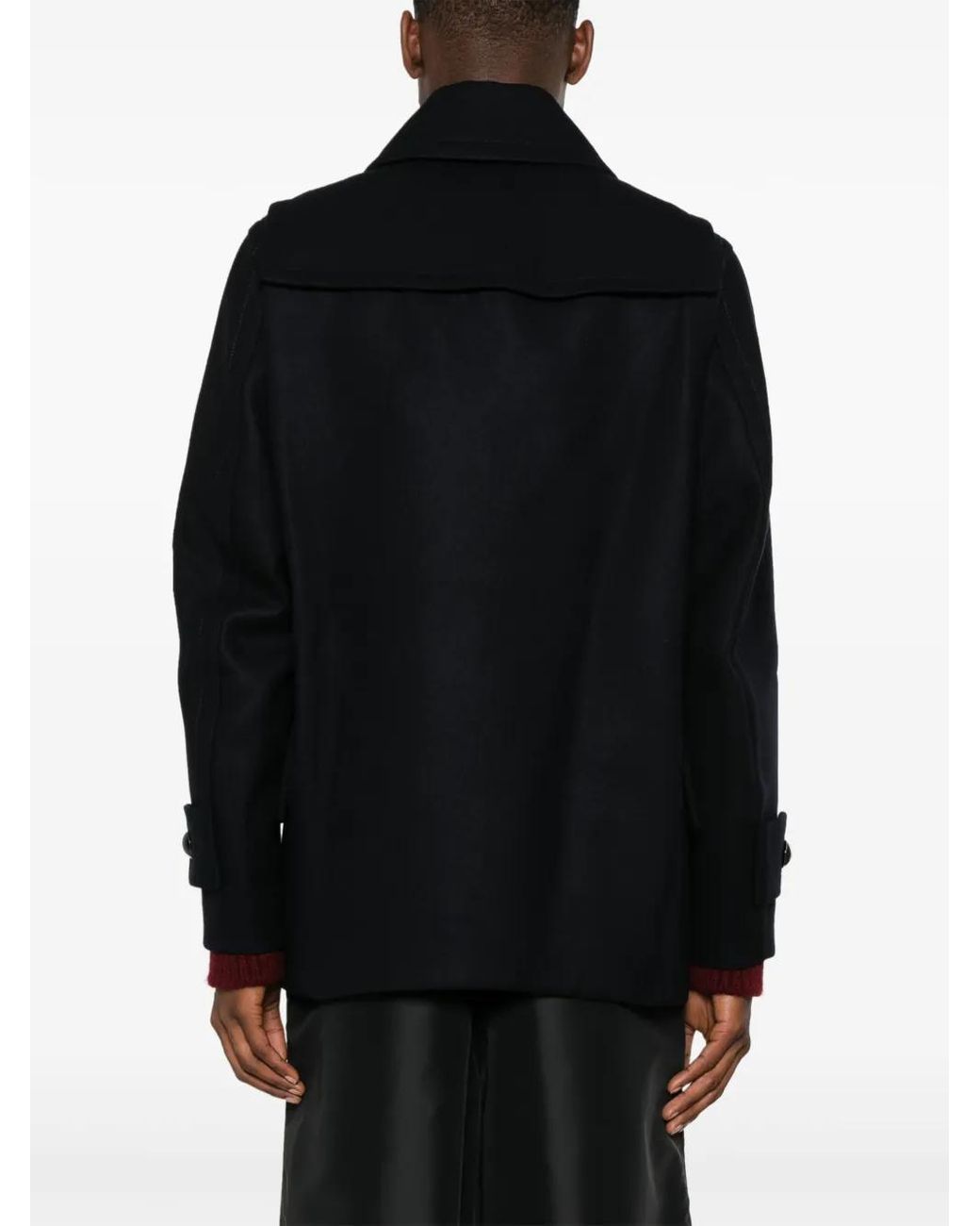 sacai Wool Melton Coat (Navy・2) Sacai WOOL MELTON X NYLON TWILL QUILTED COAT - Coats