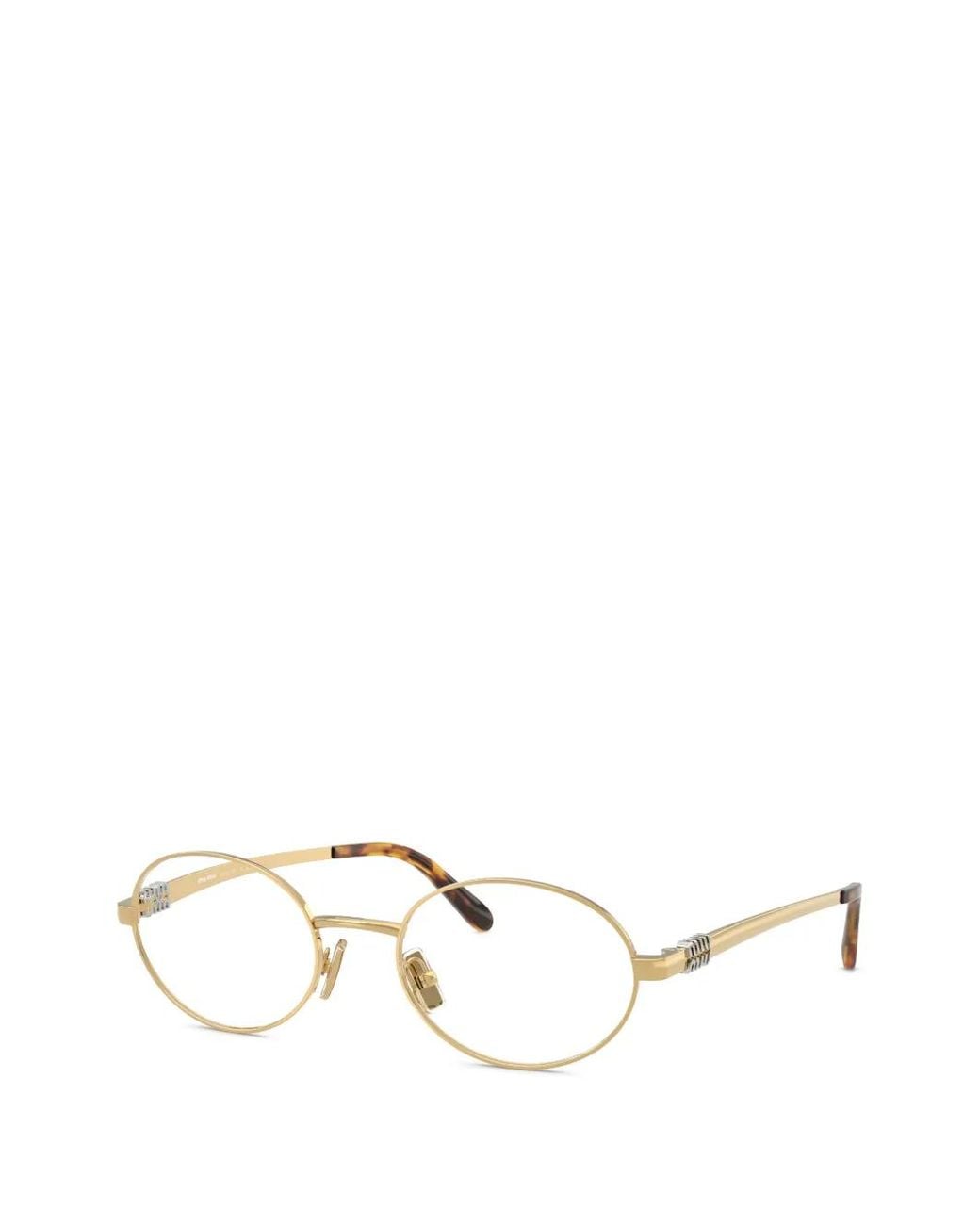 Miu Miu White Round-Frame Glasses for men