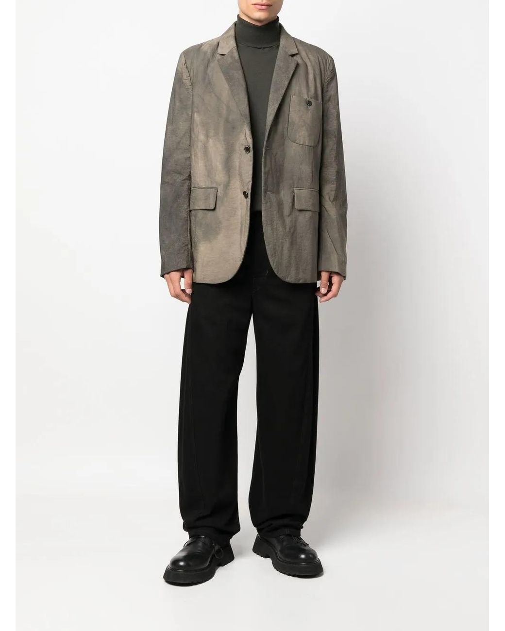 Uma Wang Brown Faded Effect Blazer for men