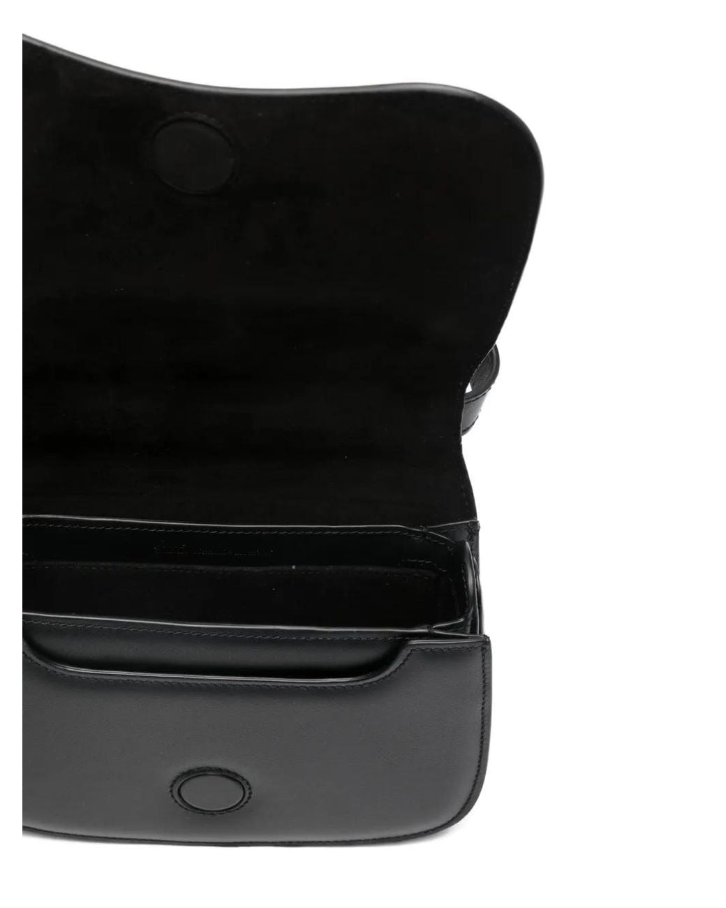 AMI White Top Handle Detail Tote Bag