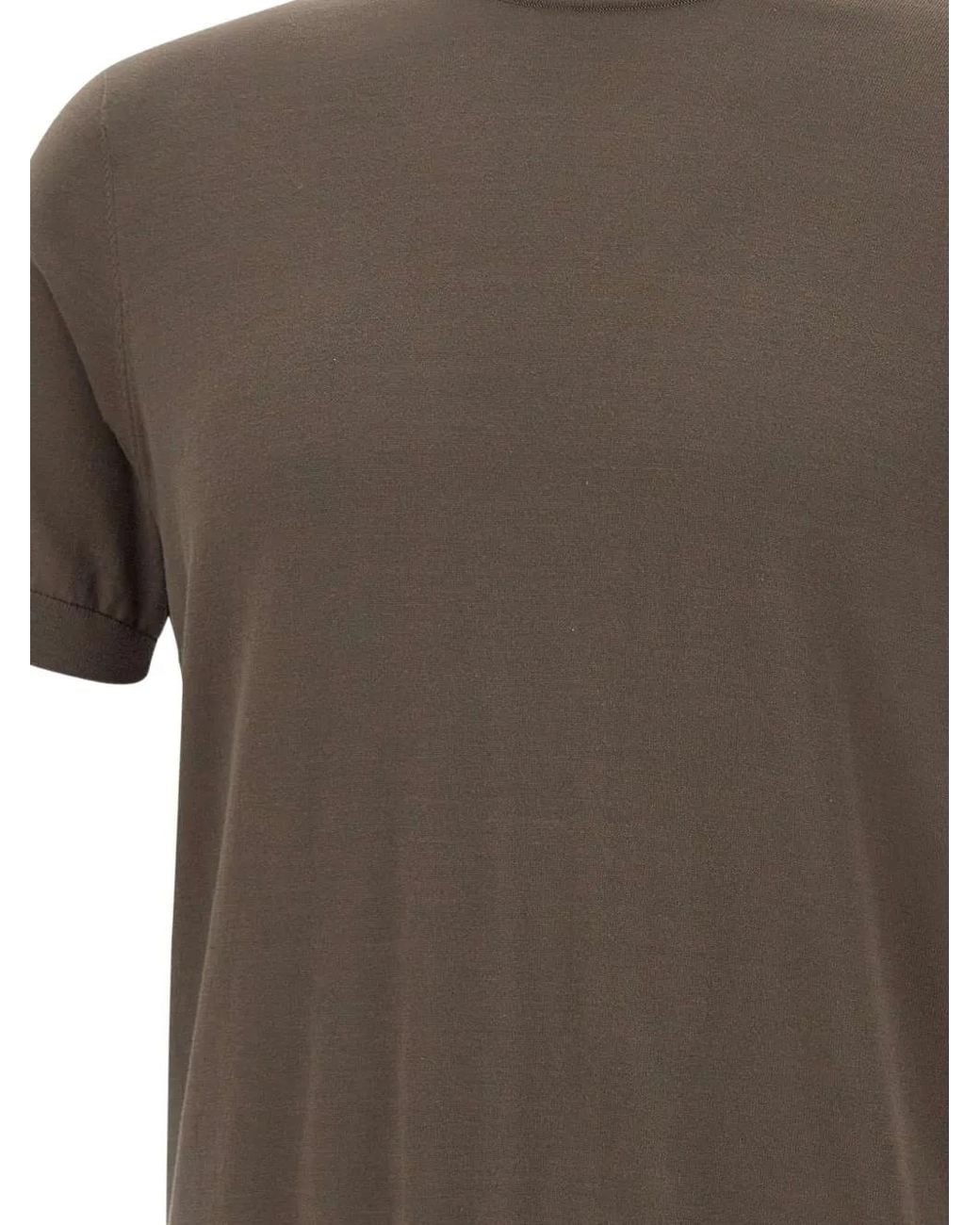 Diktat Gray Short-Sleeve Crewneck Cotton Sweater for men
