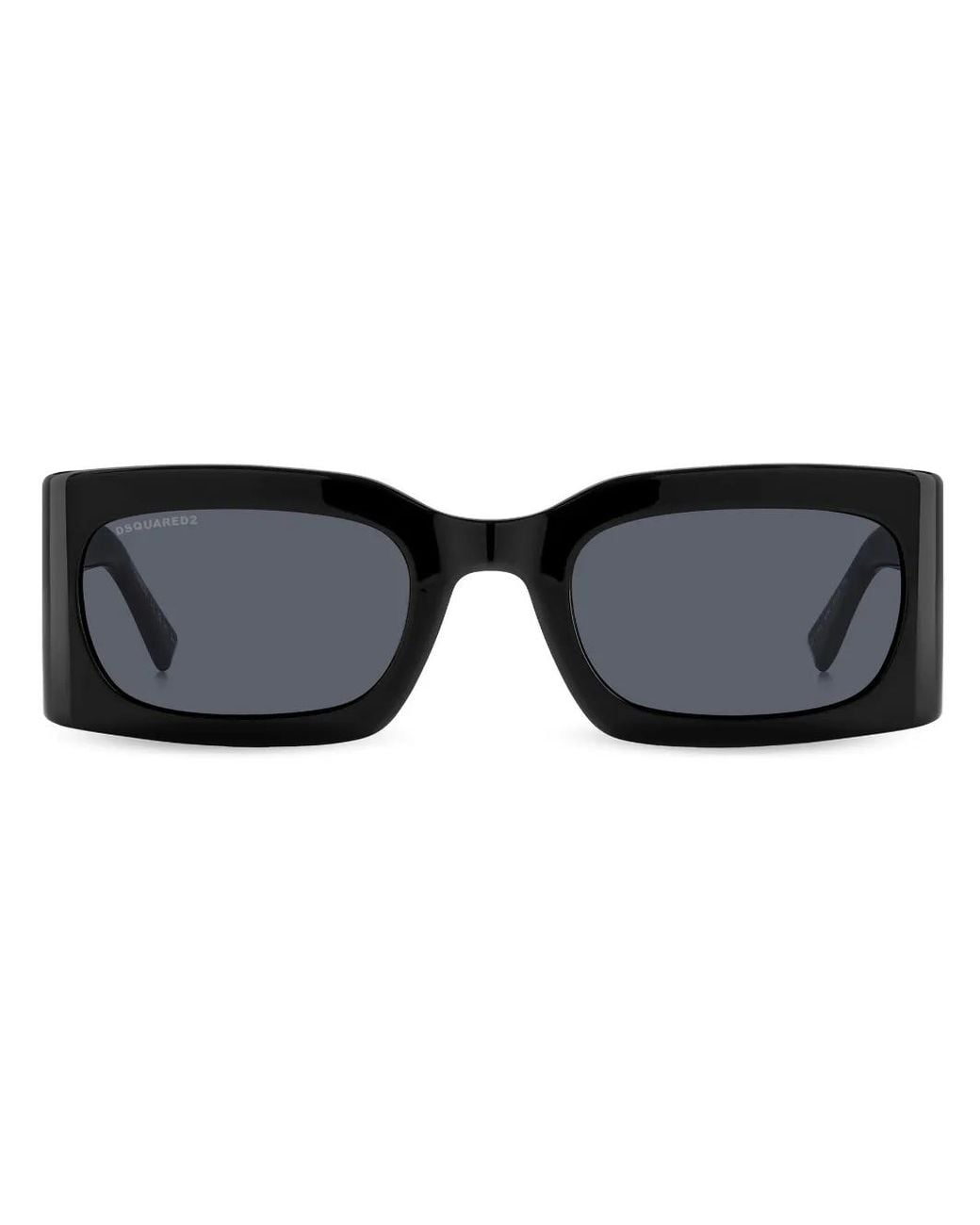 DSquared² Black Hype Rectangle-Frame Sunglasses