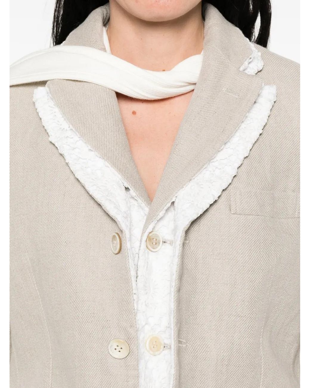 Comme des Garçons White Classic Blazer