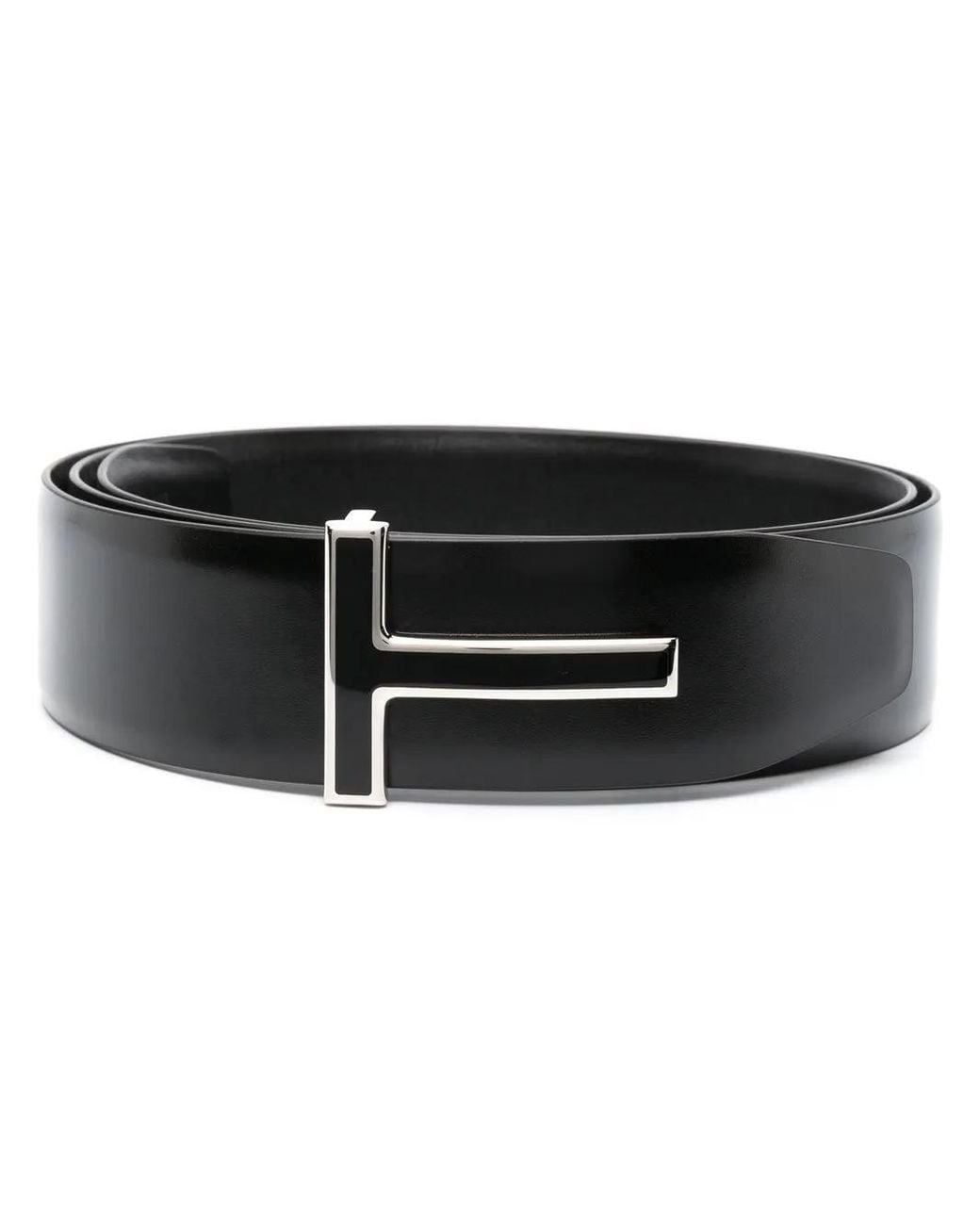 Cinturón Reversible Con Logo Tom Ford de hombre de color Black