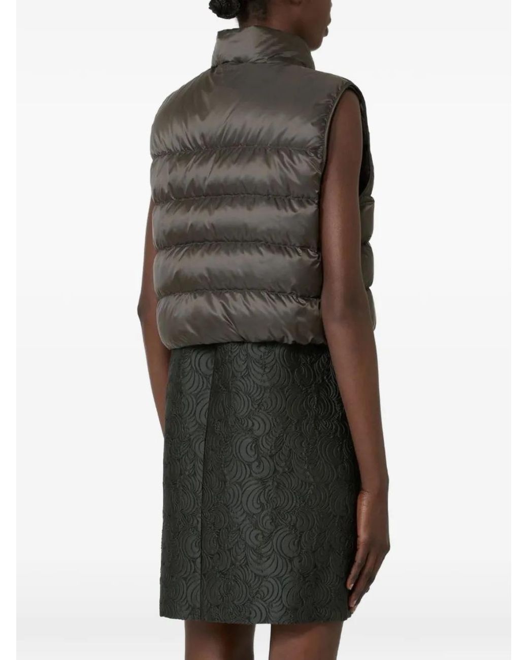 Max Mara Black Quilted Drawstring-Hem Gilet